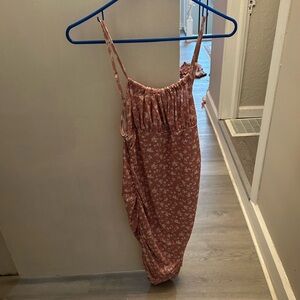 Floral Pink Spaghetti Strap Dress